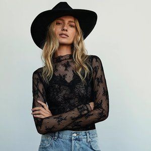 Lux Layering Top from Free people  Size small Brand New in Black